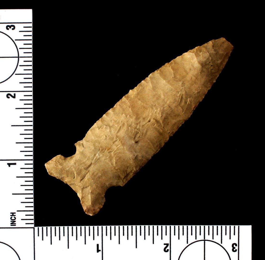 3 1/4" Graham Cave: Fort Payne Chert example from Central Tennessee. Ex - Griffin Collection.