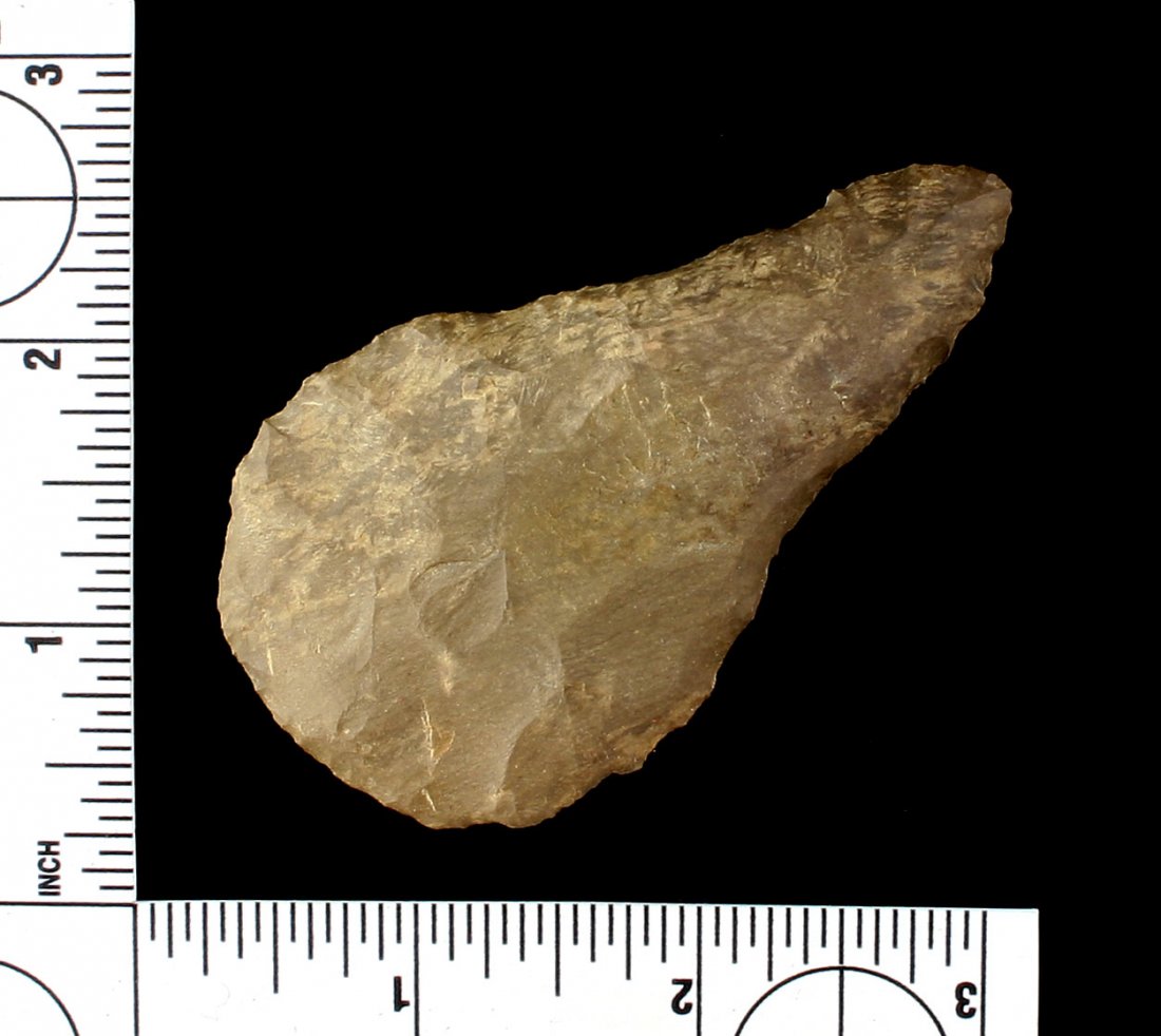 3 3/16" Uniface Knife: Dover chert example from Central Tennessee. Ex - Griffin Collection.