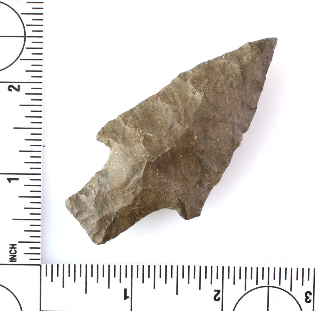 2 15/16" Ledbetter: Dover chert example from Central Tennessee. Ex - Griffin Collection. Extended stem.