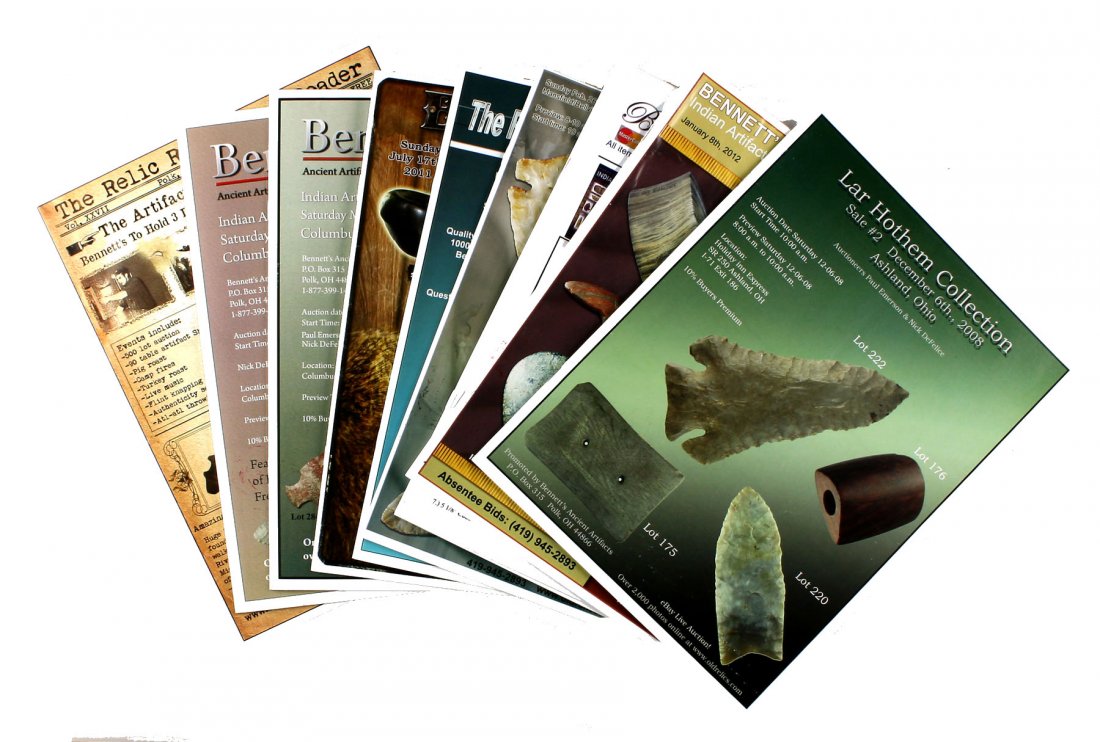 10 Bennett Sale Catalogs including Hotem #2: 10 Bennett's Auction Catalogs including Lar Hothem Sale Catalog #2.