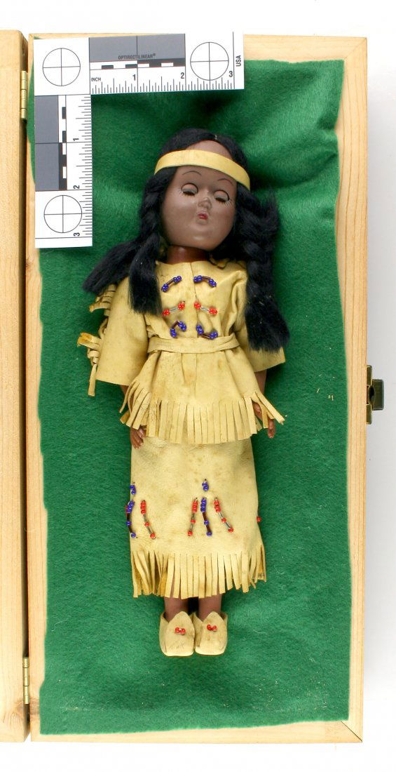 10 3/4" Vintage Native American Doll with Case (1 of 3)