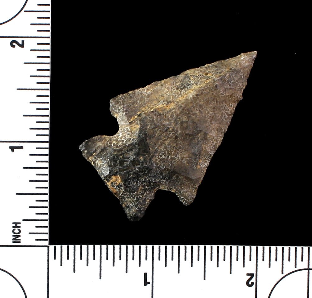 1 15/16" McIntire: Pretty oolitic chert from Central Tennessee. Ex - Griffin Collection.