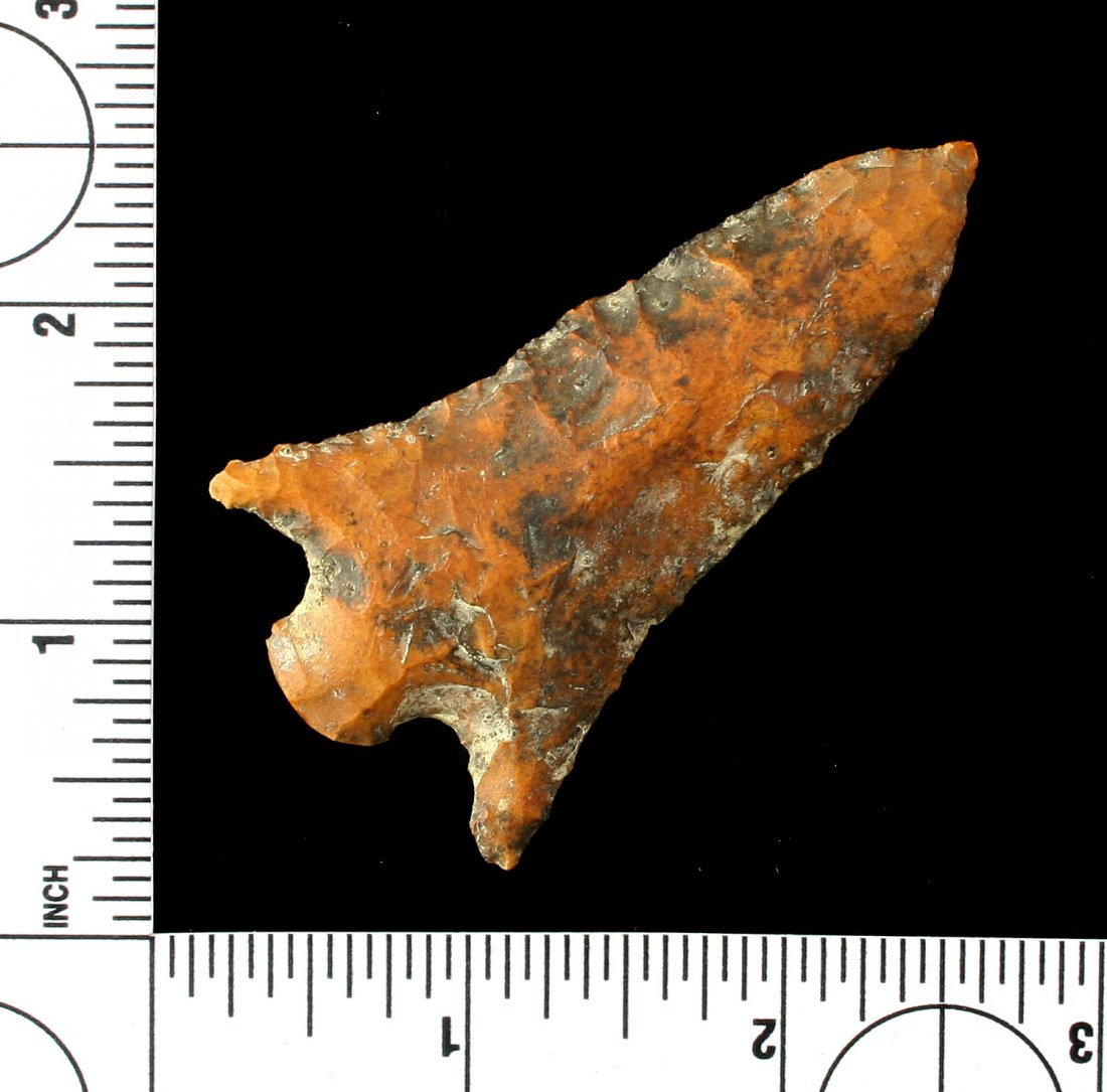 2 3/4" Wade: Great Creek stained example from Central Tennessee. Ex - Griffin Collection.