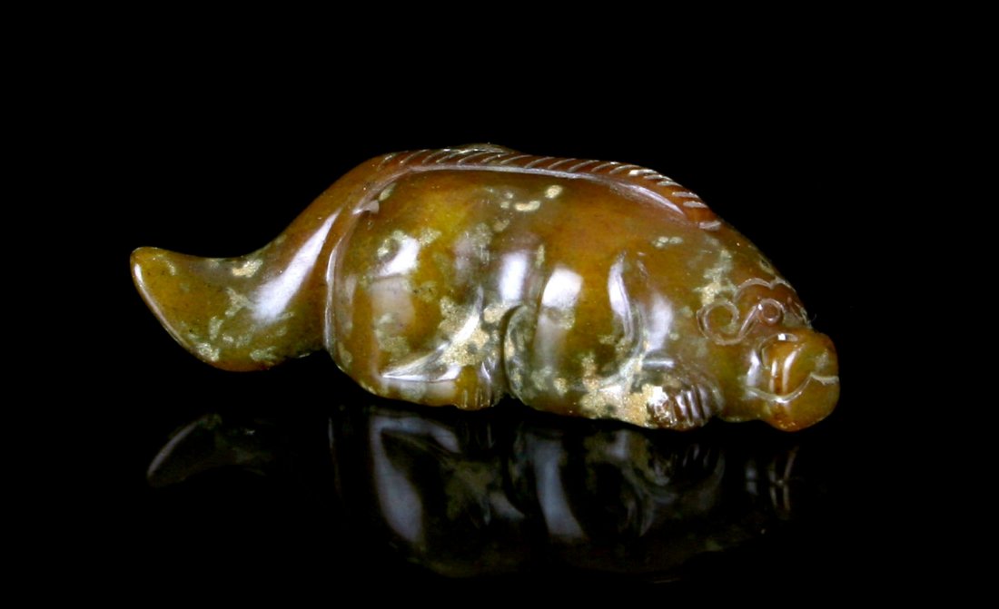2 7/16"  Chinese Carved Jade Mystical Beast (1 of 3)