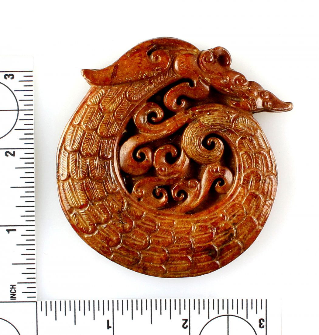 3 1/16" Chinese Dragon Carving. (1 of 2)