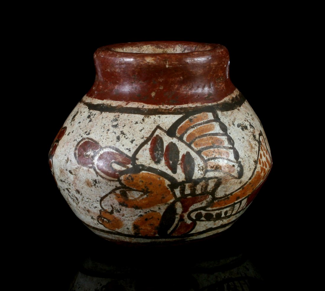 3 7/8" Mayan Polychrome Vessel (1 of 5)