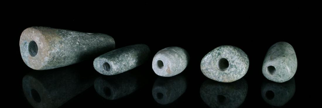 5 Extra Large Mayan Jade Beads (1 of 2)