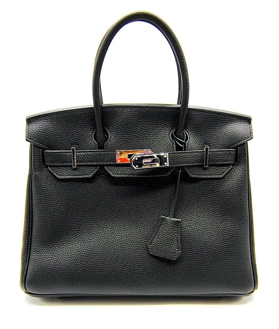 Hermes Birkin 30 Handbag (Black Togo with Palladium Hardware) (1 of 11)