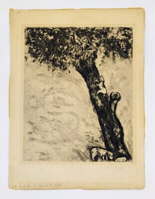 Marc Chagall's  "L'aigle, la laie et la chatte", 1927-30