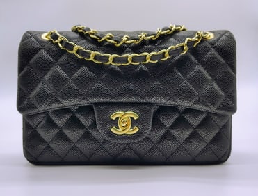 Chanel Classic Double Flap Bag Quilted Caviar