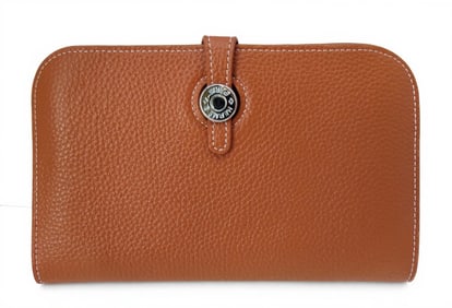 Hermes Dogon Long Wallet Orange Togo