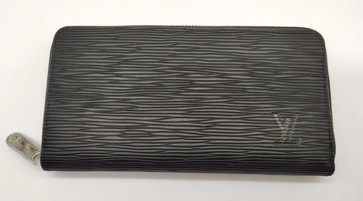 Louis Vuitton Long Wallet  Zipper Black