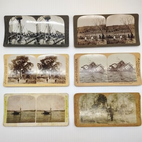 Stereoview Photo Cards- mostly Wreck of the Maine Battleship in Cuba