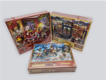 Lot of 3 Christmas Puzzles