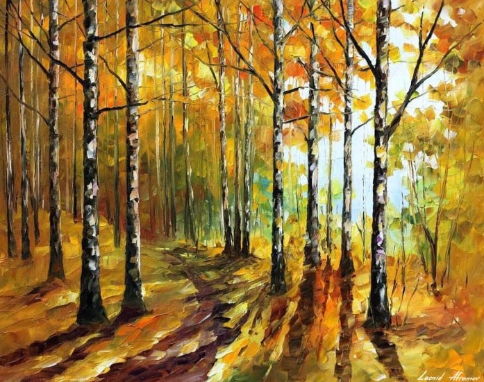 Studio recreation of a painting of Leonid Afremov (1955-2019) (1 of 2)