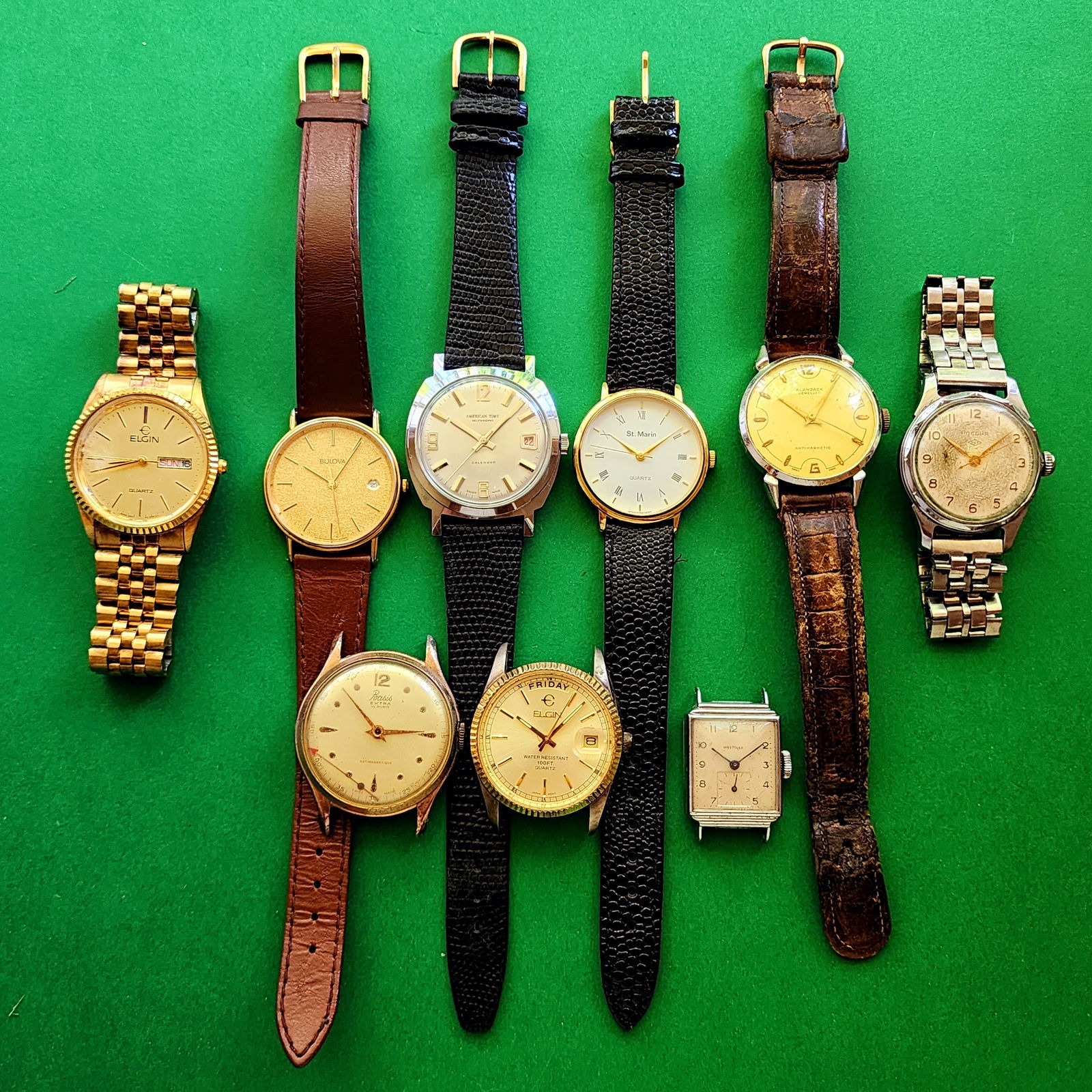 Vintage Watch Lot Elgin Bulova Poasis (1 of 11)