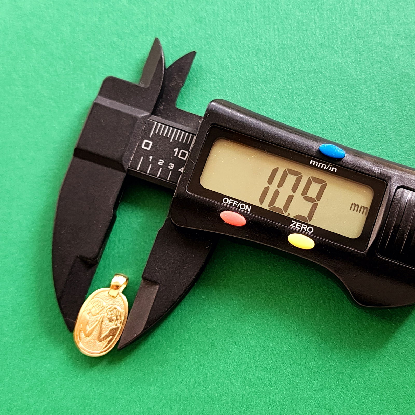 Solid Gold 9K Gemini Zodiac Pendant - 5