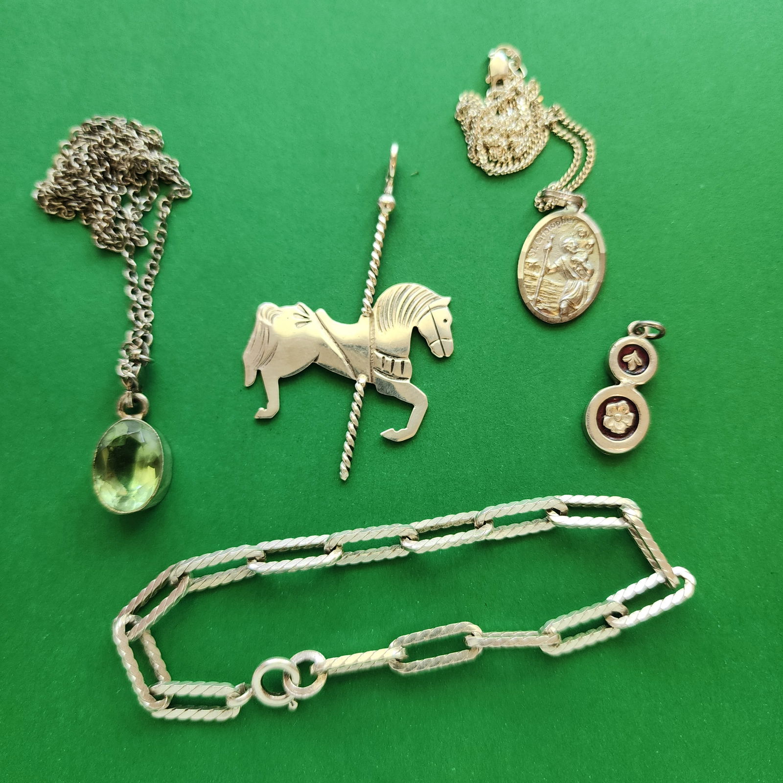 Silver Jewellery Lot Bracelet Necklace Chain (1 of 17)