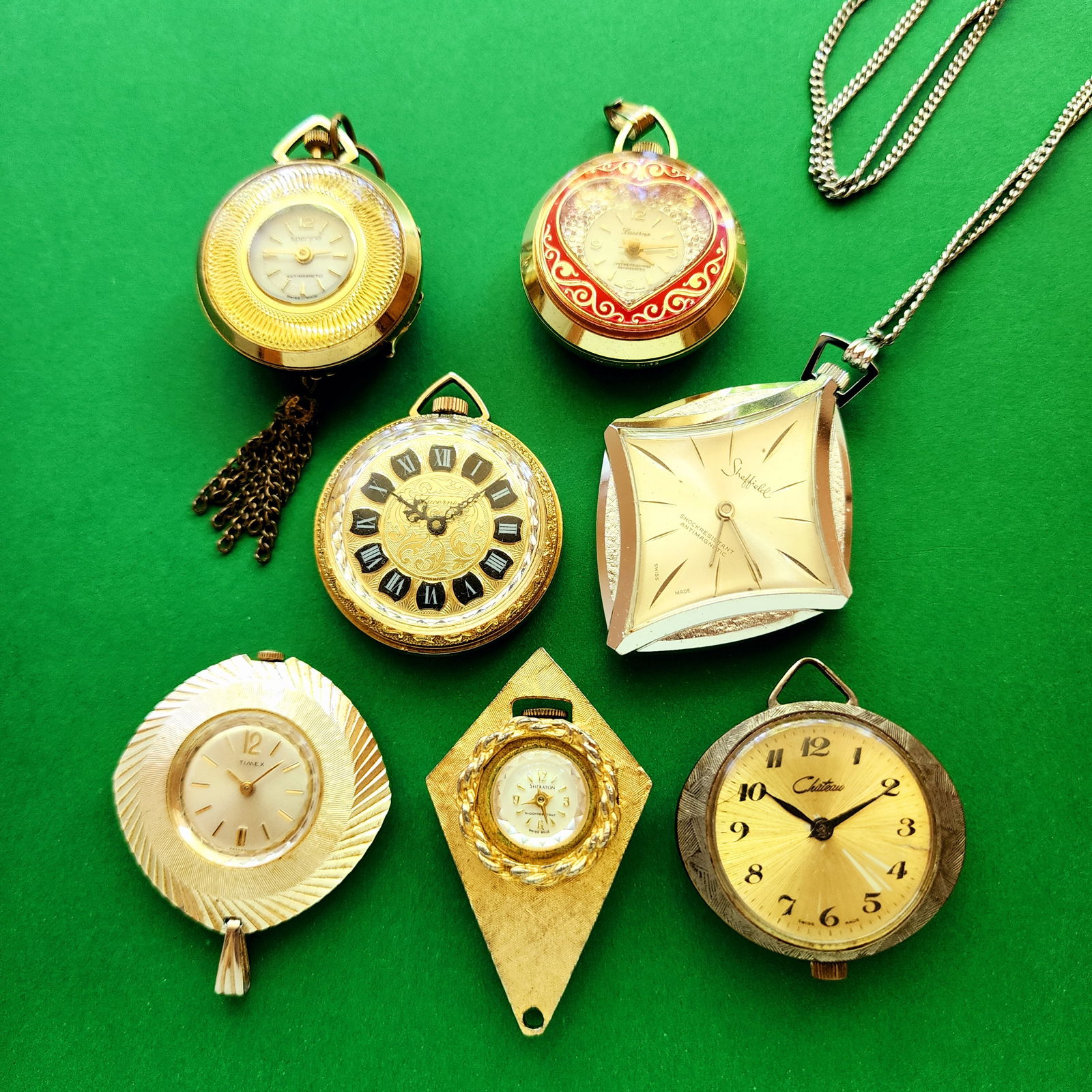Ladies Pendant Necklace Watches Mechanical: Untested. Condition as per photos