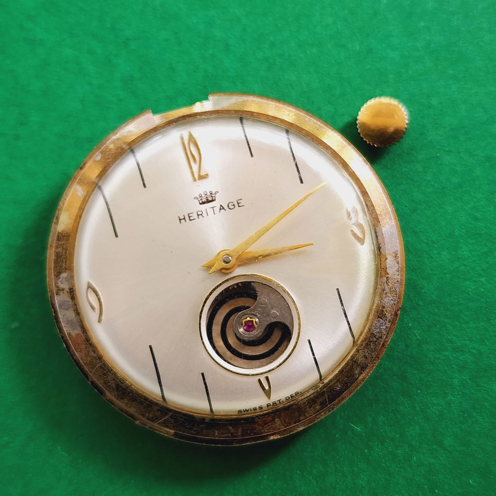 Heritage Pocket Watch Mechanical: Crown broken