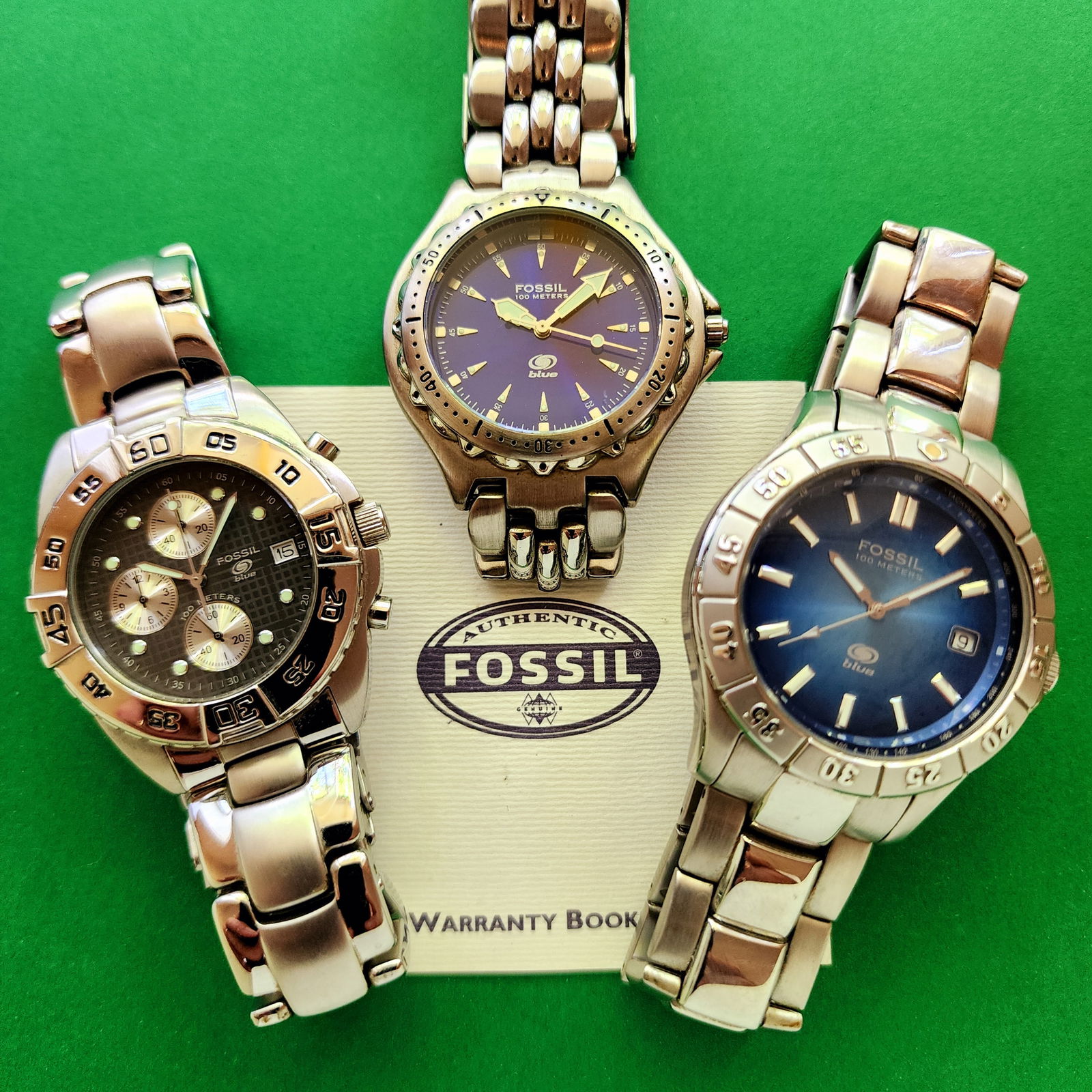 Watch Lot Fossil Chronograph Blue Plus Booklet (1 of 5)