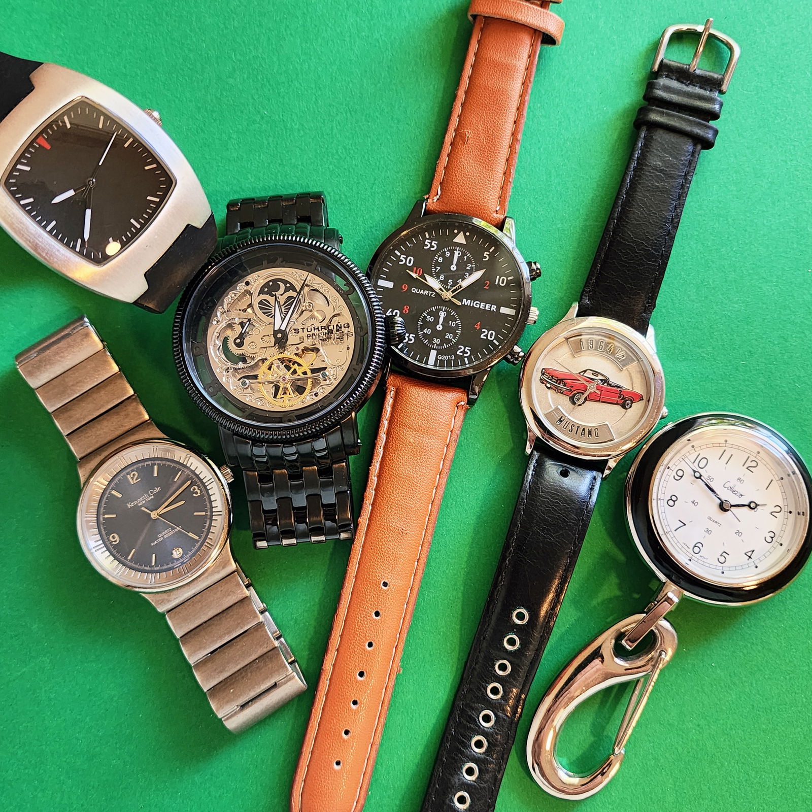 Watch Lot Mustang Kennith Cole Stuhrling: Untested. Condition as per photos