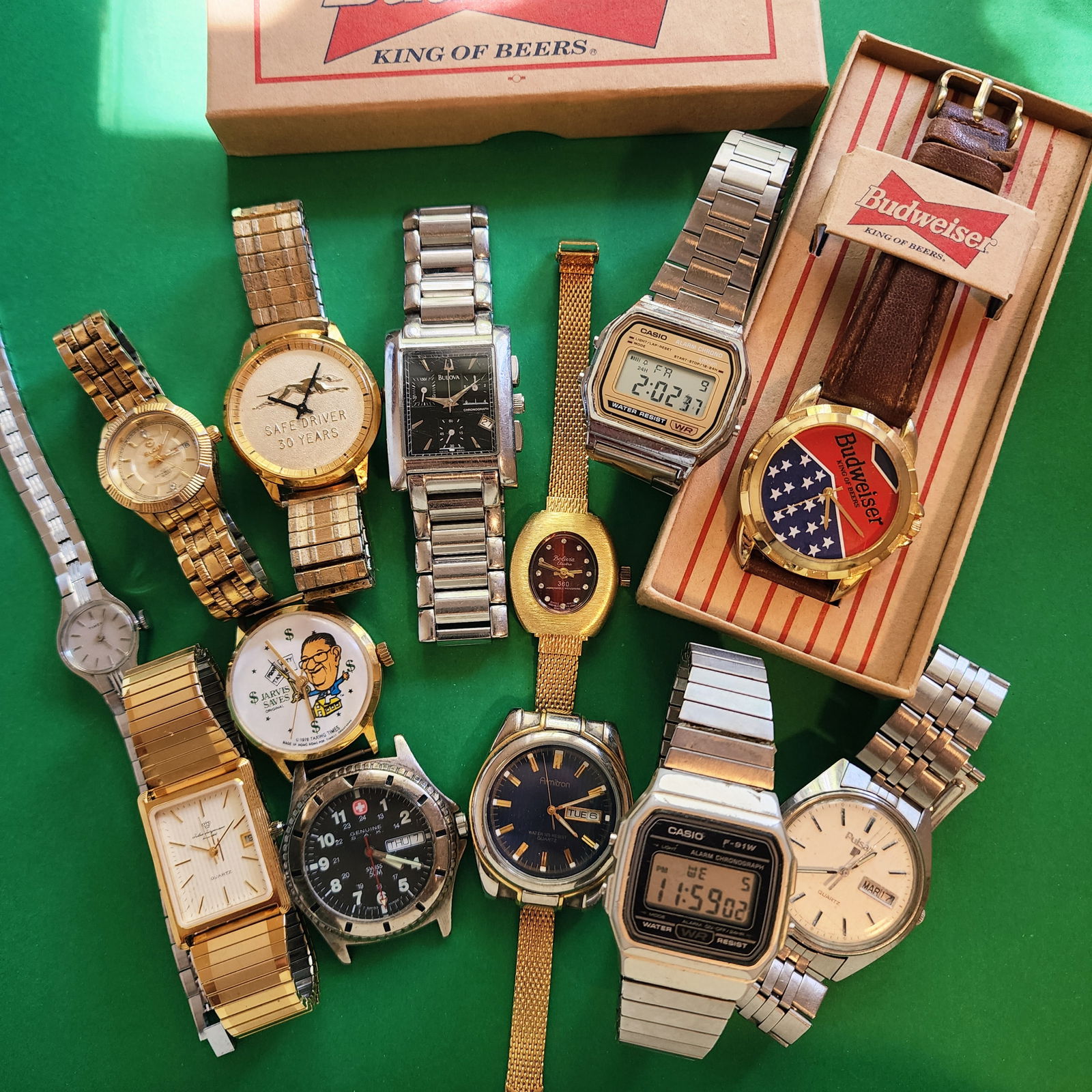 Watch Lot Bulova Casio Pulsar Wenger Elgin (1 of 8)