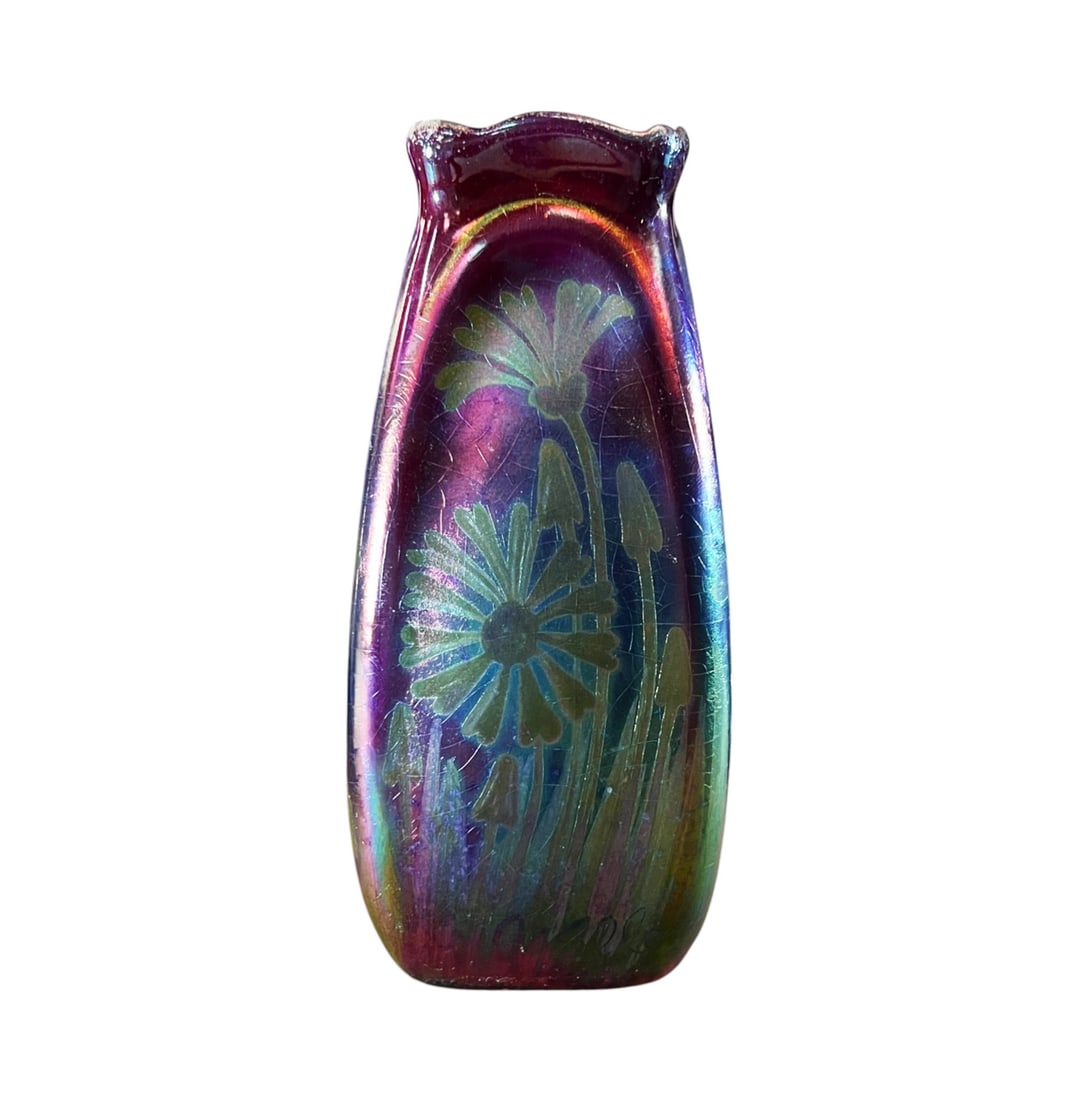 Antique Weller Sicard Iridescent Pottery Vase (1 of 5)
