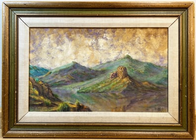 Nevada Native American Landscape Oil Painting by J. E. Westin