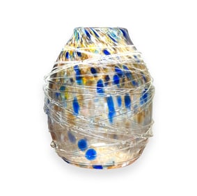Signed Hand Blown Murano Studio Art Glass Vase / Bowl