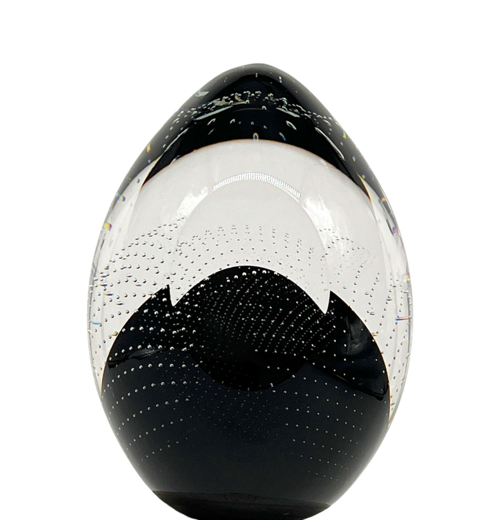 X-Large Michael Trimpol Studio Art Glass Bubble Paperweight with Facet (1 of 9)