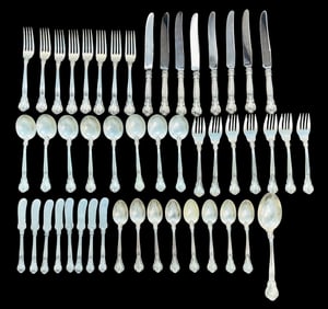 Gorham Chantilly Sterling Silver 49 Piece Silverware Set