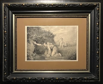 Antique Large Folio Centerfold Engraving by Jean Ernest Aubert