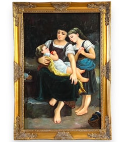 Large Italian Figurative Oil Painting by Richard Rogers