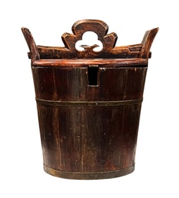 18th - Early 19th c. Chinese Teapot Carrier / Caddy / Rice Barrel