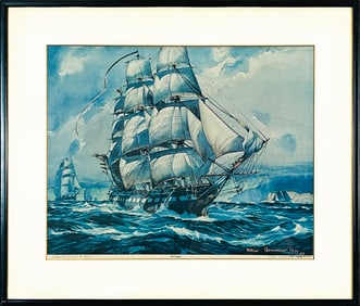 Arthur Beaumont Signed Ltd. Ed. (AP) Lithograph FRIGATE