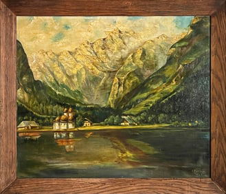 Alfred Linke Landscape Oil Painting
