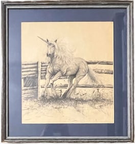 Rare Original Graphite Drawing by Gale Cooper THE LAST ONE