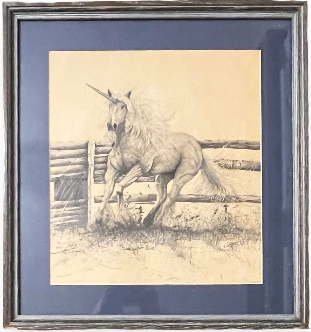 Rare Original Graphite Drawing by Gale Cooper THE LAST ONE (1 of 6)