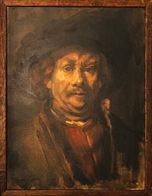 Portrait Oil Painting After Rembrandt's 1660 Self Portrait