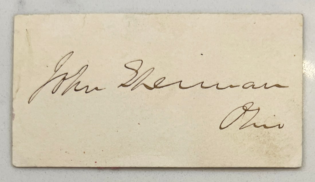 Important Civil War Era Autograph Signature of Senator John Sherman (1 of 1)