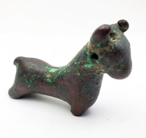 Rare Ancient Roman Bronze Figurine / Pendant of Animal / Bull