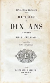 Antique Book FRENCH REVOLUTION TEN YEARS' HISTORY 1830-1840 by M. Louis Blanc