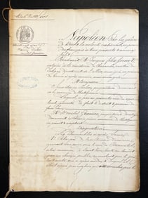 Napoleon III French Imperial Legal Manuscript Document