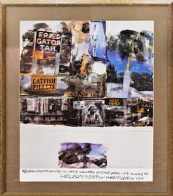 Robert Rauschenberg Signed Florida Exhibition Poster, 2000