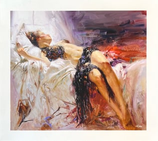 Pino Daeni Signed & Numbered Limited Edition Giclee MORNING DREAMS (Giuseppe Dangelico).