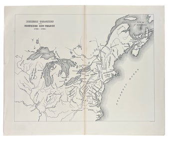 Antique Map BRITISH COLONIES AND NORTHERN NEW FRANCE 1750 -1760