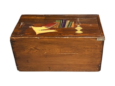 Antique Primitive Slide Top Storage Box