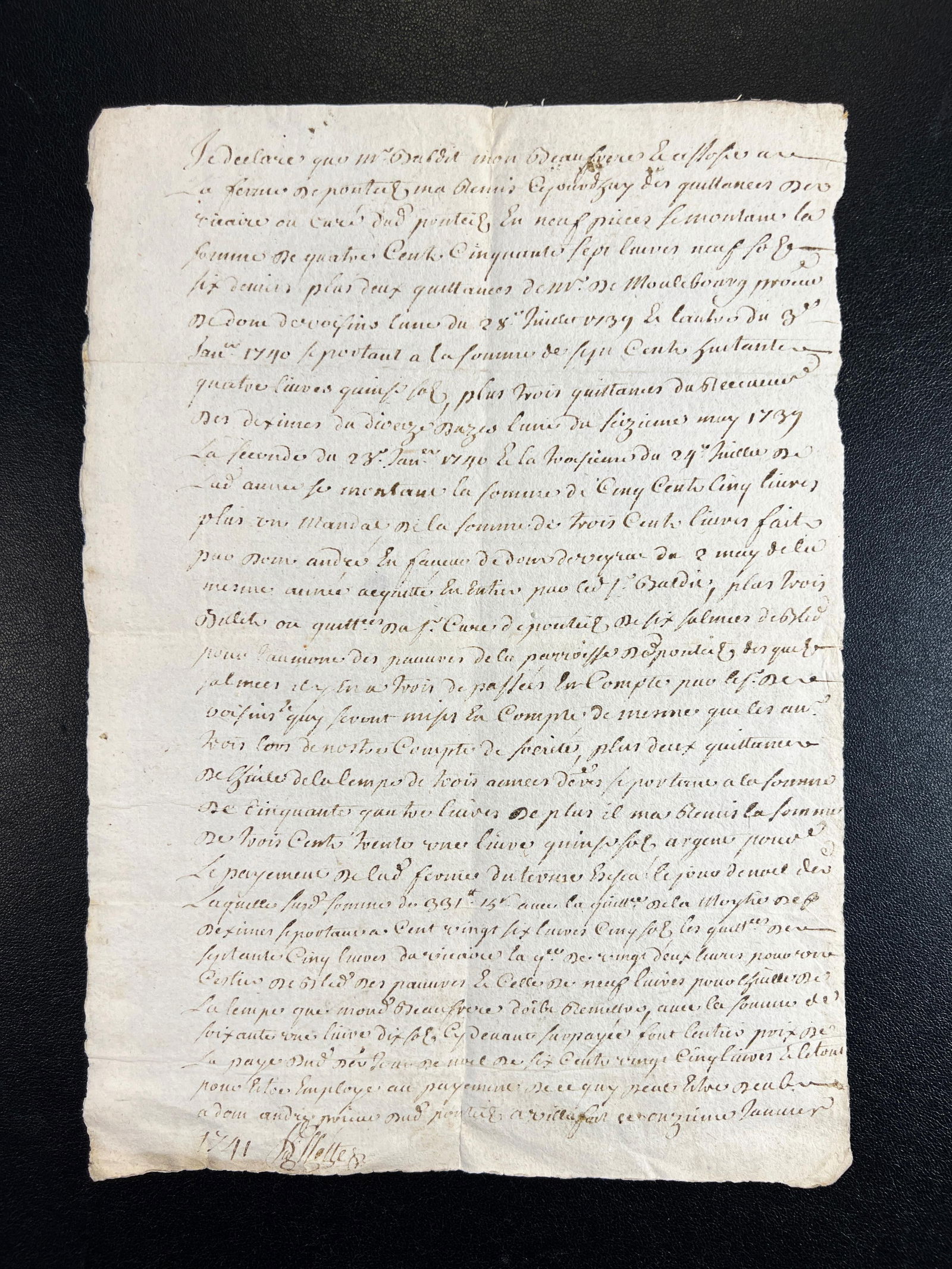Louis XV French Legal Declaration - War of Austrian Succession, 1741 (1 of 1)
