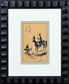 Original Drawing After Pablo Picasso DON QUIXOTE